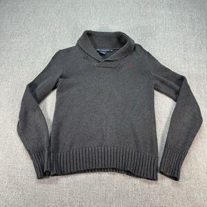 Ralph Lauren Dark Gray Shawl Collar Sweater